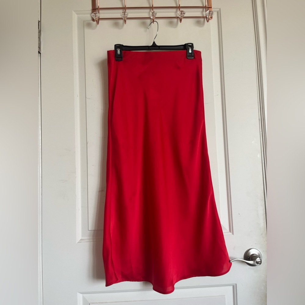 Satin maxi skirt